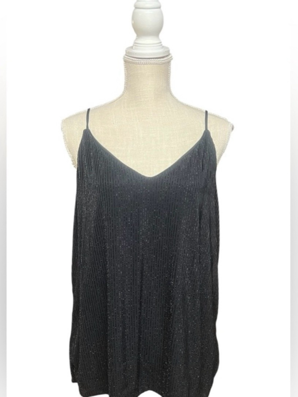 NWOT Calvin Klein Black Glitter V-Neck Camisole
